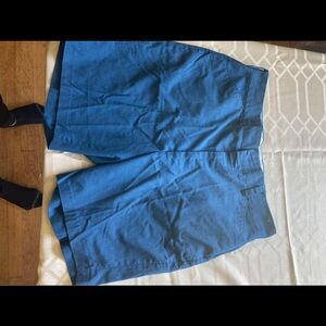 Vintage 70s Cargo Shorts Blue TALON ZIPPER 34x5.5 6 Pocket